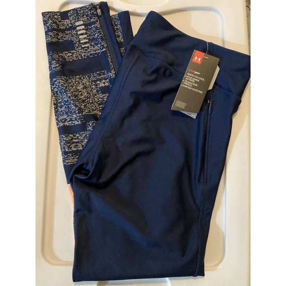 Under Armour Blue Orange Women's XL Heatgear‎ Compression Leggings $54 - Picture 12 of 12